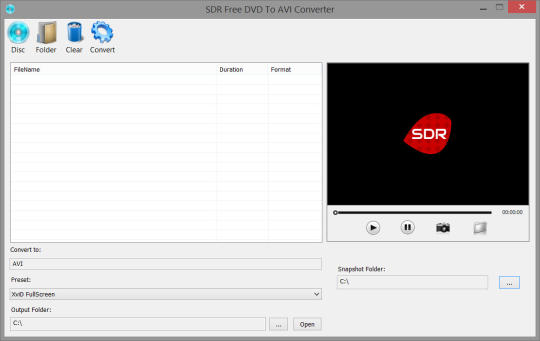 SDR Free DVD to AVI Converter