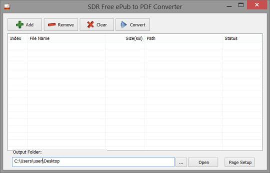 SDR Free ePUB to PDF Converter