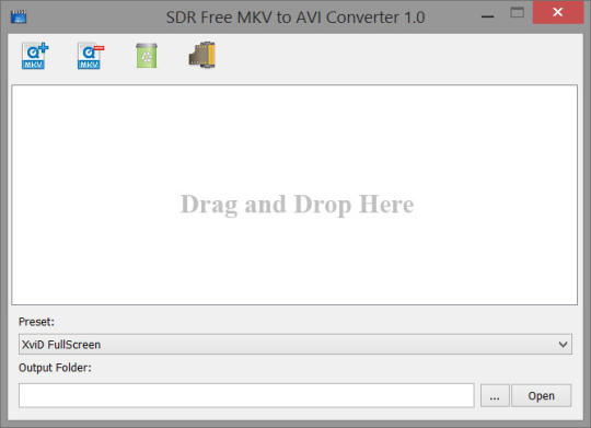 SDR Free MKV to AVI Converter