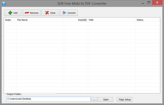 SDR Free Mobi to PDF Converter