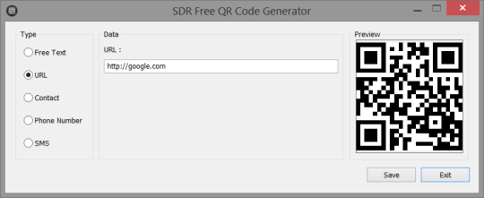SDR Free QR Code Generator