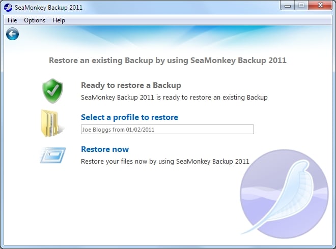 SeaMonkey Backup 2012