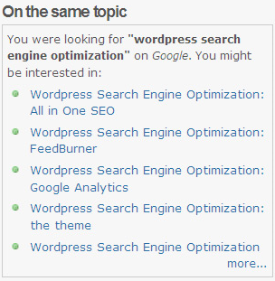 Search Engine Query in Wordpress
