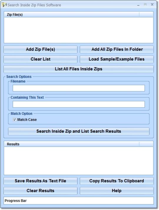 Search Inside Zip Files Software