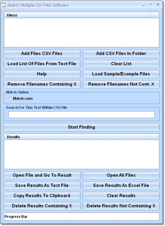 Search Multiple CSV Files Software