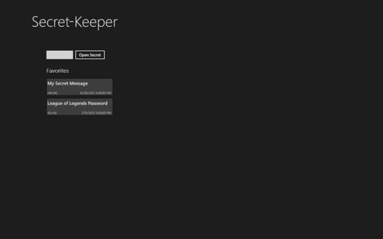 Secret-Keeper for Windows 8
