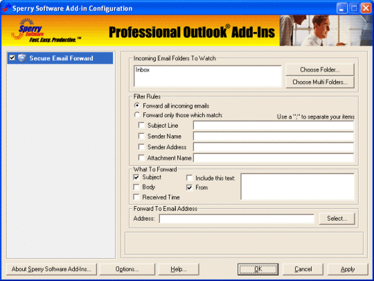 Secure Email Forward for Outlook 2007/Outlook 2010 (32-bit)