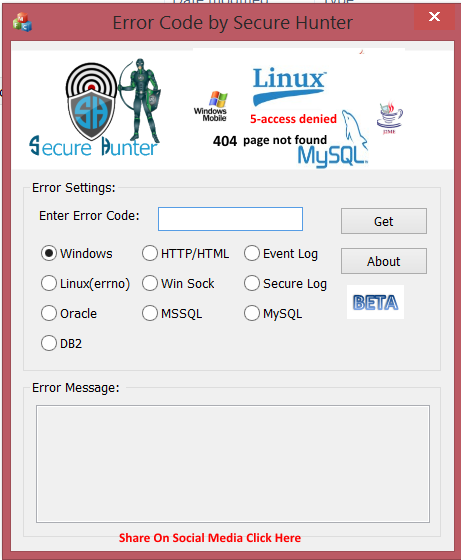 Secure Hunter Error Code