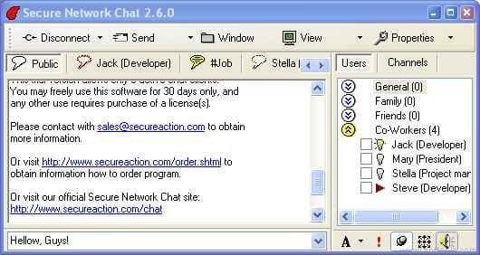 Secure Network Chat