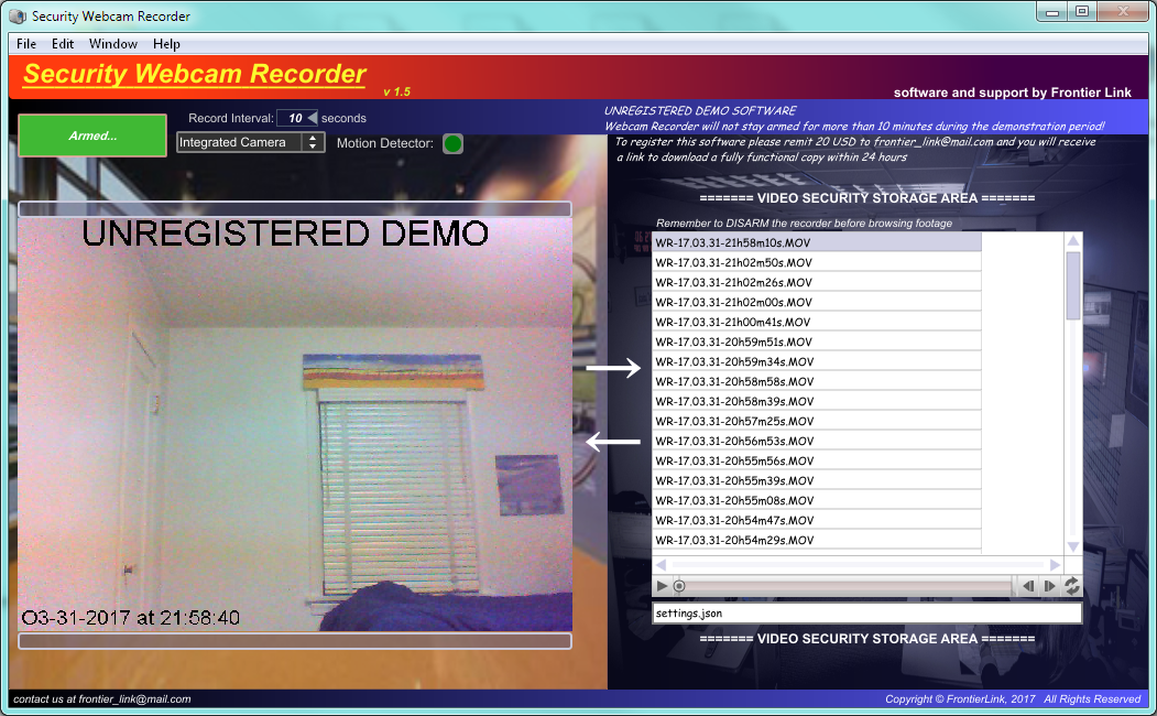 Security Webcam Recorder