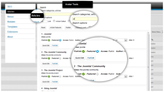 SEO Joomla Avatar Tools