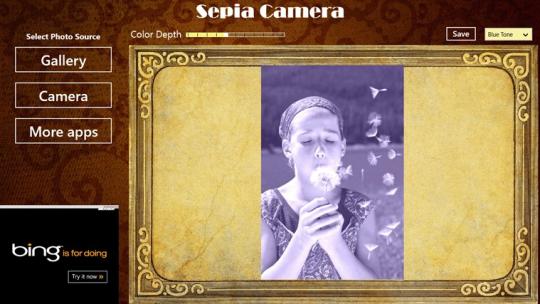 Sepia Camera for Windows 8