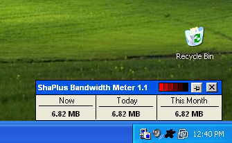 ShaPlus Bandwidth Meter