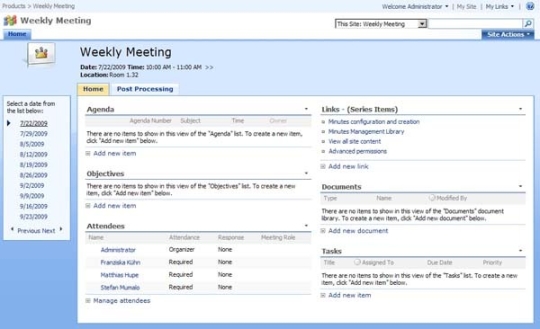 SharePoint Meeting Manager