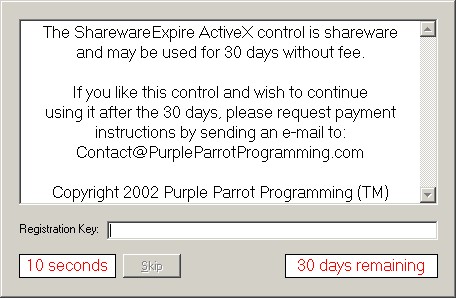 Shareware Expire ActiveX