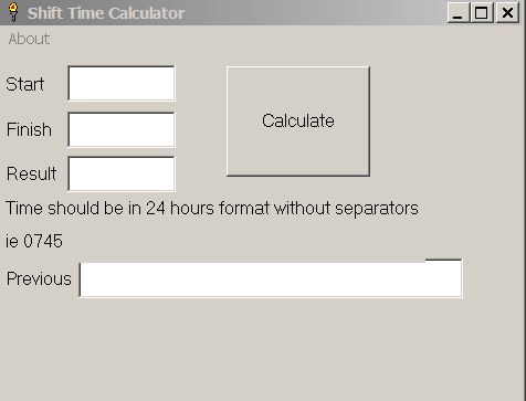 Shift Time Calculator