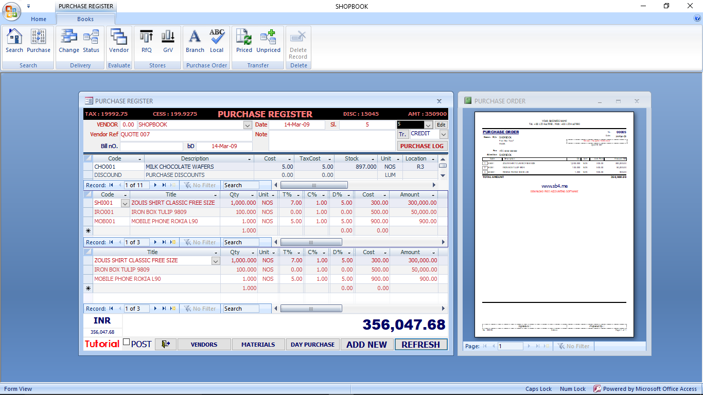 ShopbooK Free Accounting Software