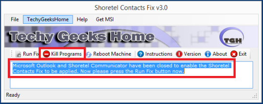 Shoretel Contacts Fix