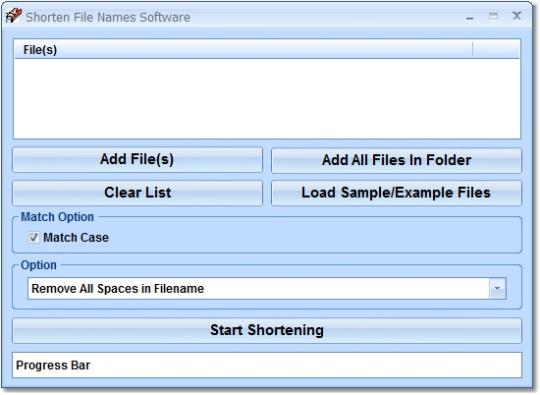 Shorten File Names Software