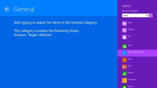 Side-By-Side Shopper for Windows 8