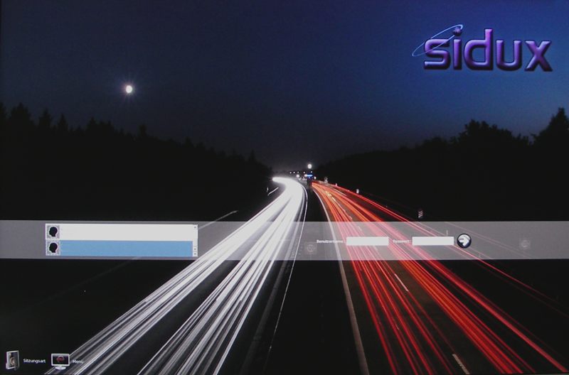 sidux-highway KDM theme (widescreen)