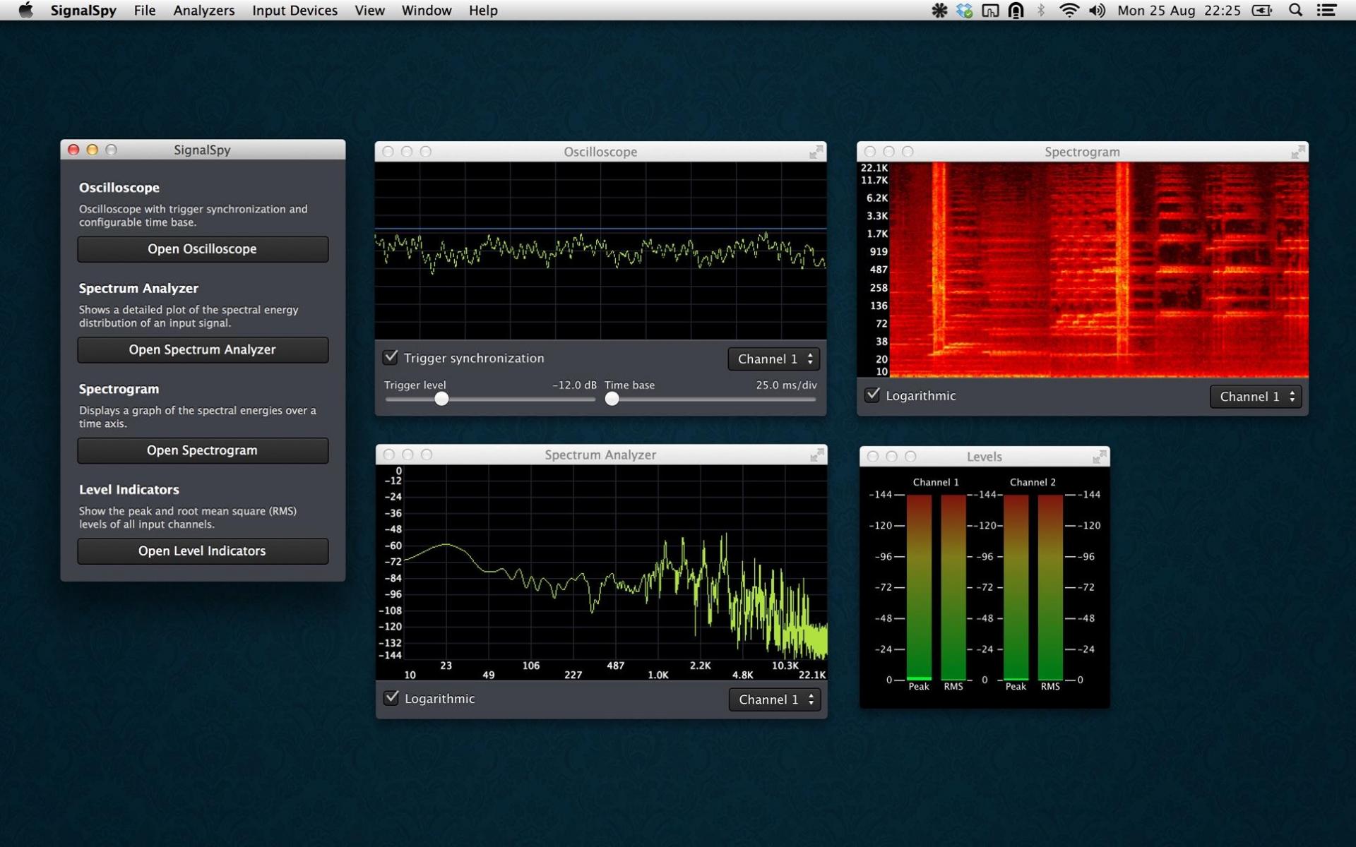 SignalSpy - Audio Oscilloscope, Frequency Spectrum Analyzer, and more