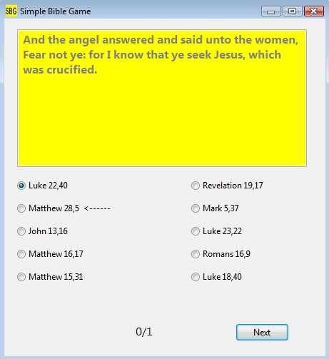 Simple Bible Game