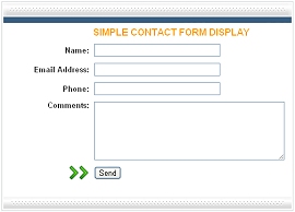 Simple Contact Form with Display