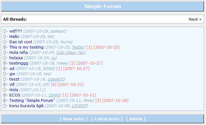 Forum php me. PYBBM пример.