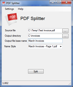 Simple PDF Splitter