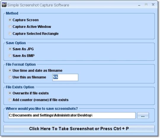 Simple Screenshot Capture Software