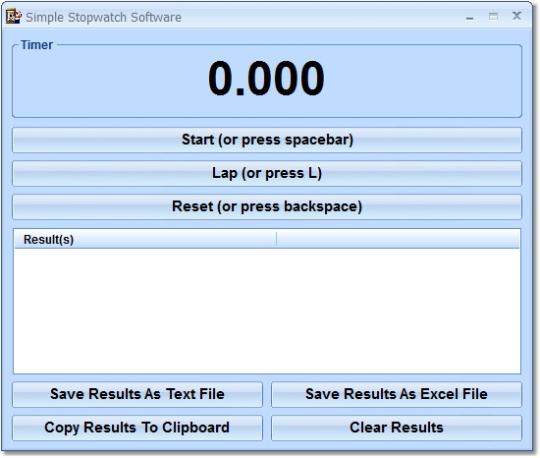 Simple Stopwatch Software