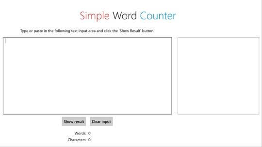Simple Word Counter for Windows 8