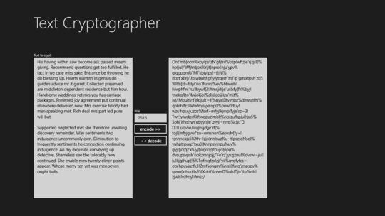 SimpleCryptographer for Windows 8