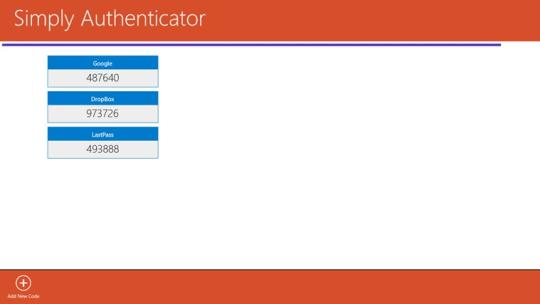 Simply Authenticator for Windows 8