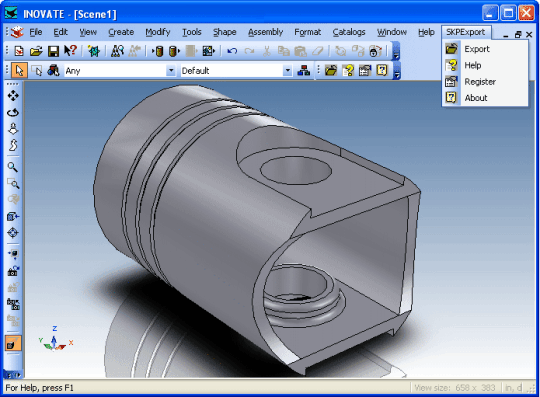 SKP Export for IRONCAD