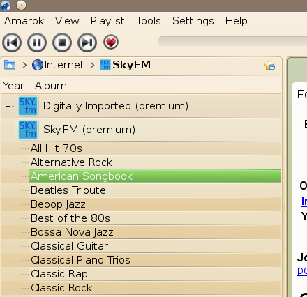 Sky.fm and DI.fm radio streams service