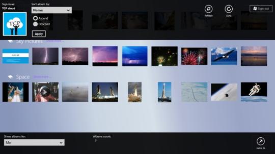 SkyDrive Picture Navigator for Windows 8