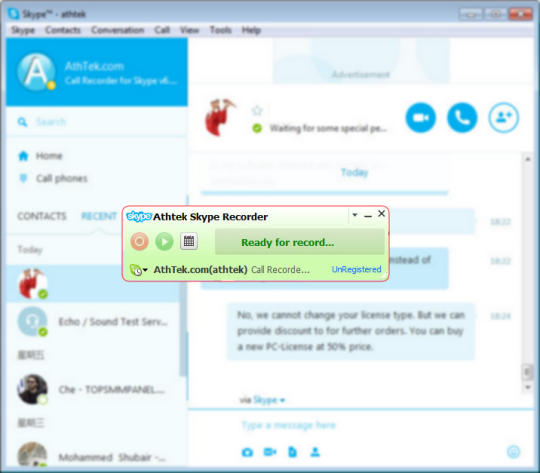 Skype Recorder Lite