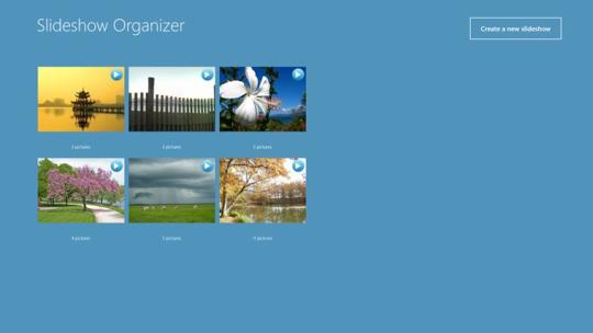 Slideshow Organizer for Windows 8
