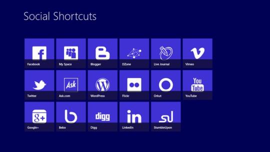 Social Shortcuts for Windows 8