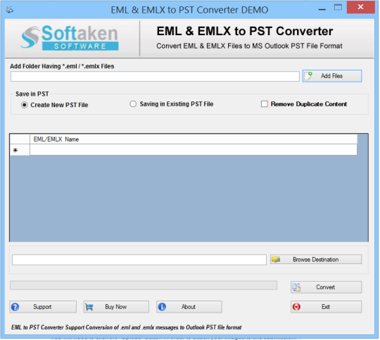 Softaken EML and EMLX to PST Converter Software