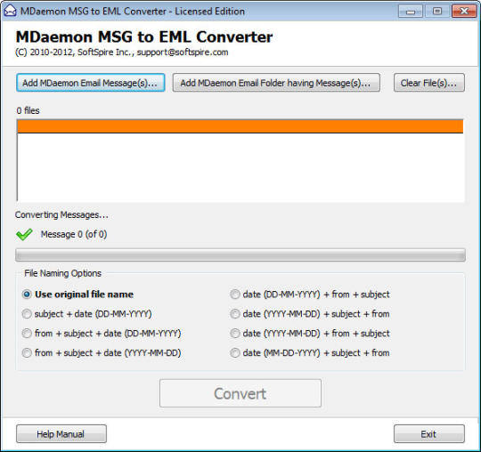 SoftSpire MDaemon MSG to EML Converter