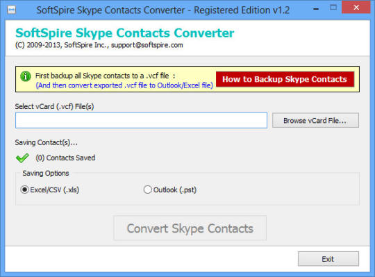 SoftSpire Skype Contacts Converter
