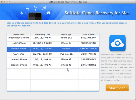 Softtote iTunes Recovery Free