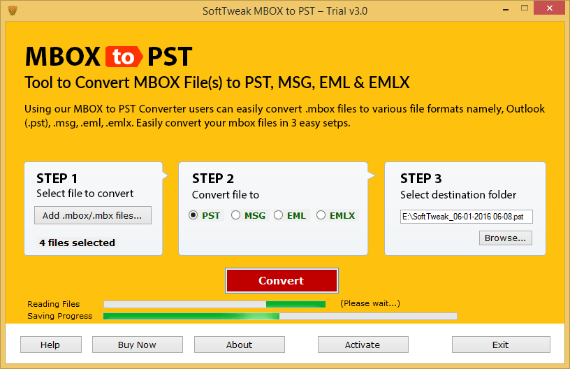 SoftTweak MBOX to PST