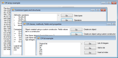 Softwarekv collection of examples for C#