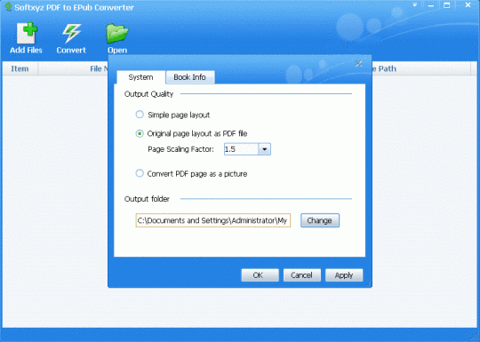 Softxyz PDF to ePub Converter