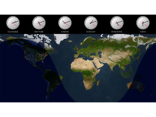 Solar World Clock
