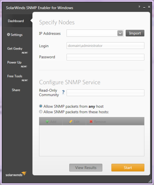 SolarWinds SNMP Enabler